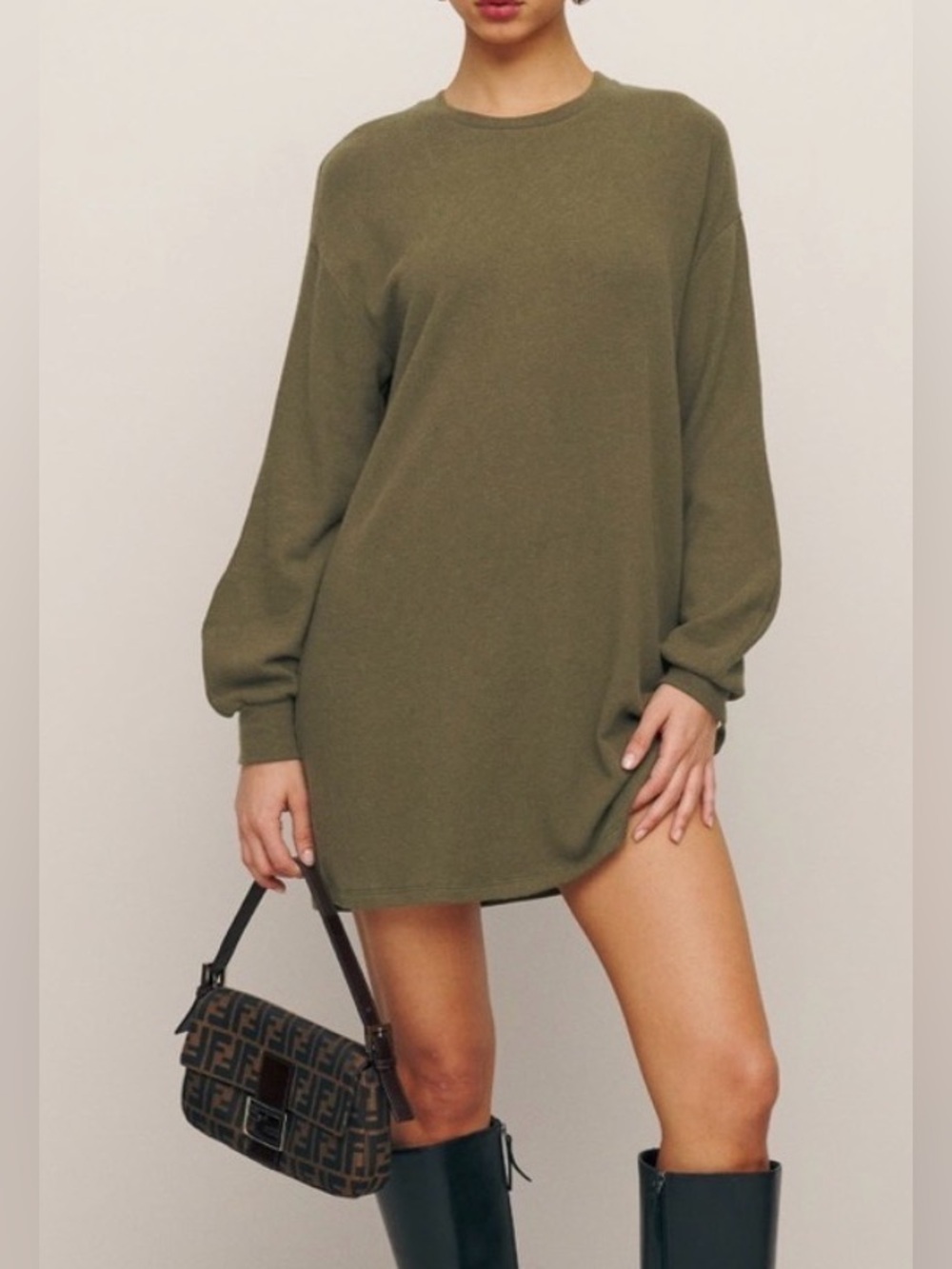 Reformation Sweater Dress - Olive
